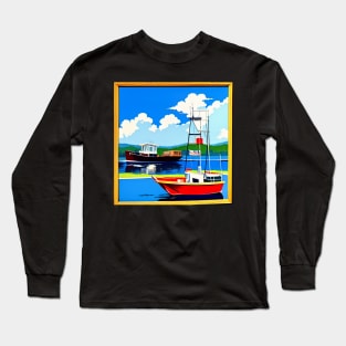 Fishing Boat Poster Long Sleeve T-Shirt